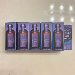 Moroccanoil Treatment Purple Set of 5 sample size .34 oz bottles